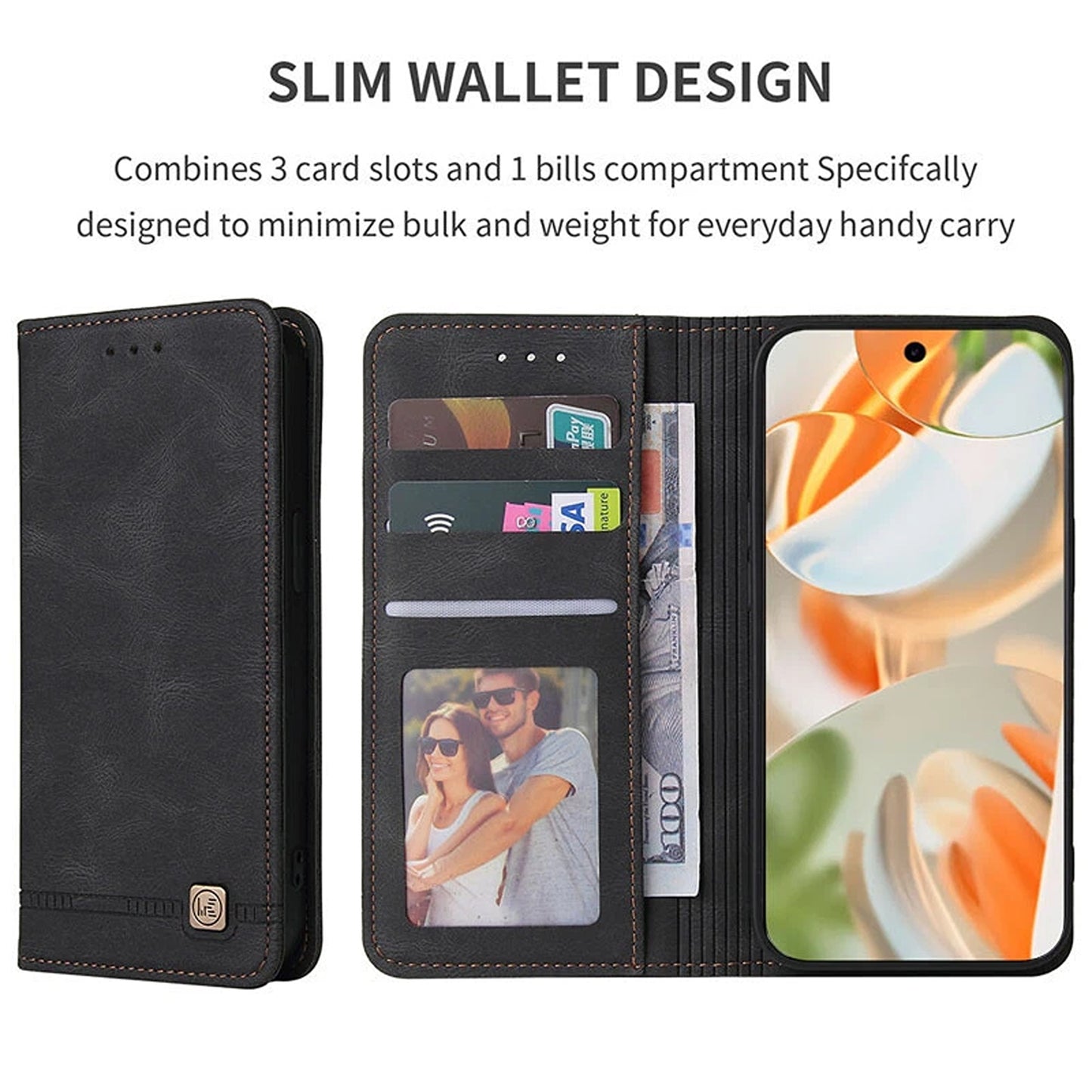 Wallet Leather Case Cover For Google Pixel 7