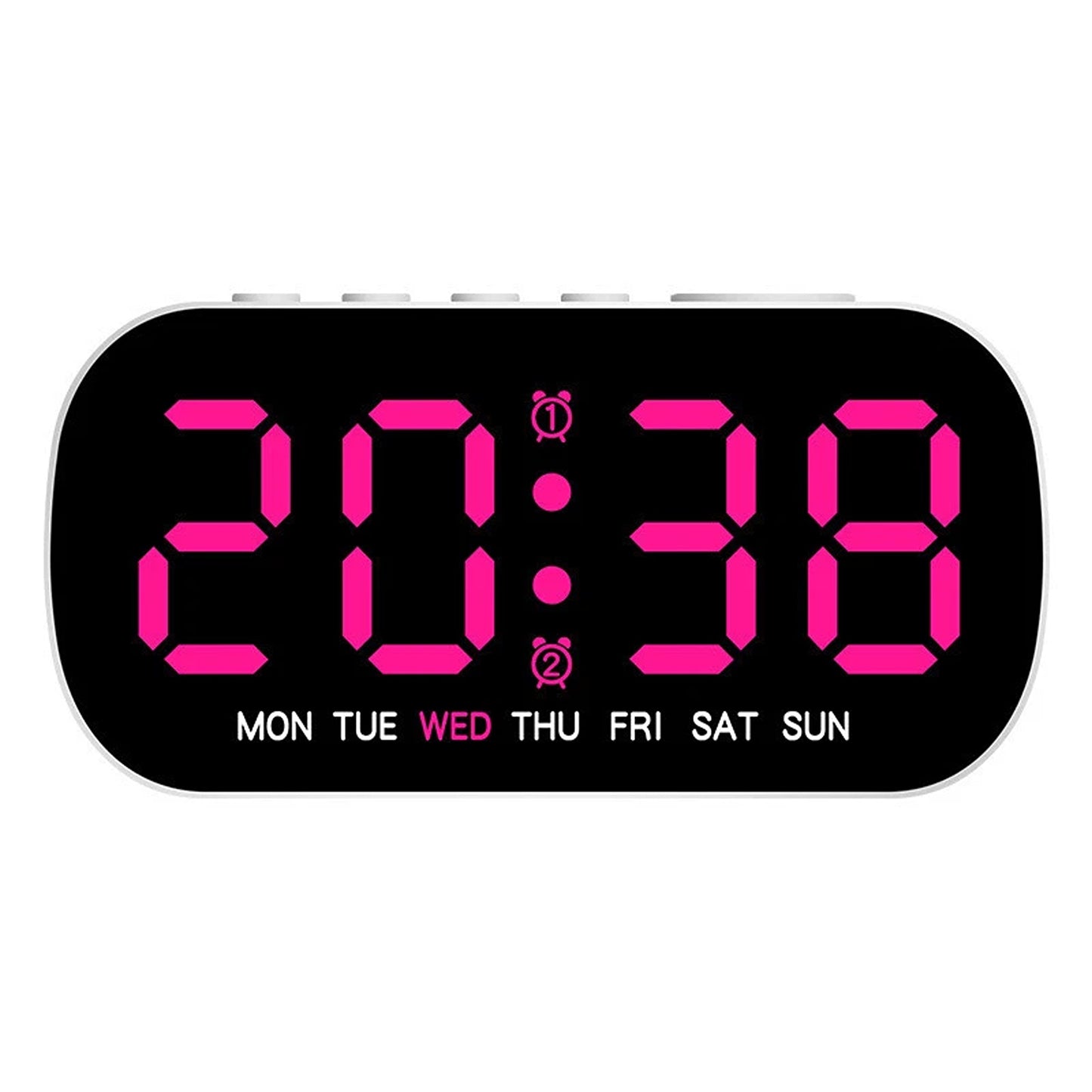 Digital LED Alarm Clock with Dual Alarm and Snooze Function