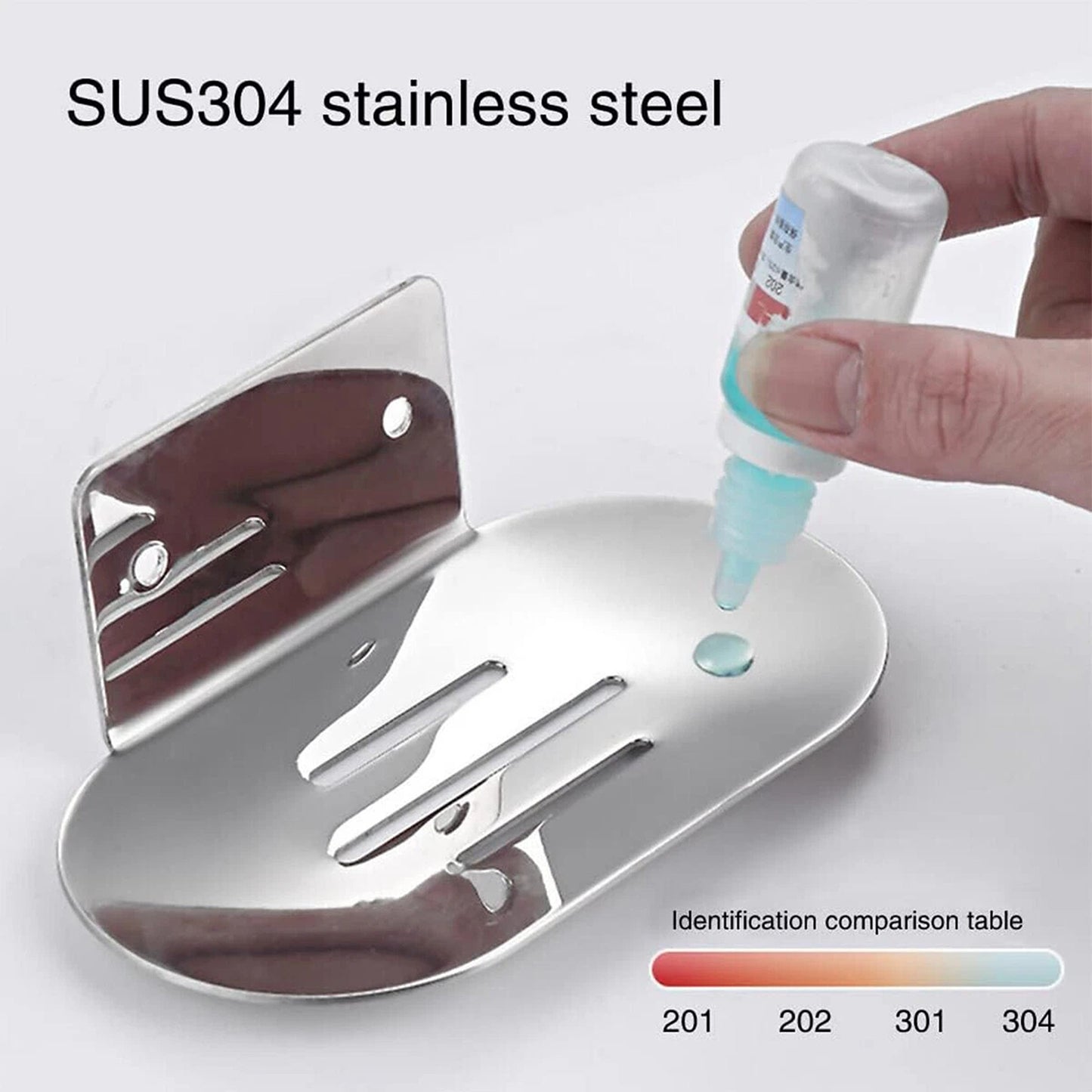Stainless Steel Wall Mounted Soap Dish for Bathroom