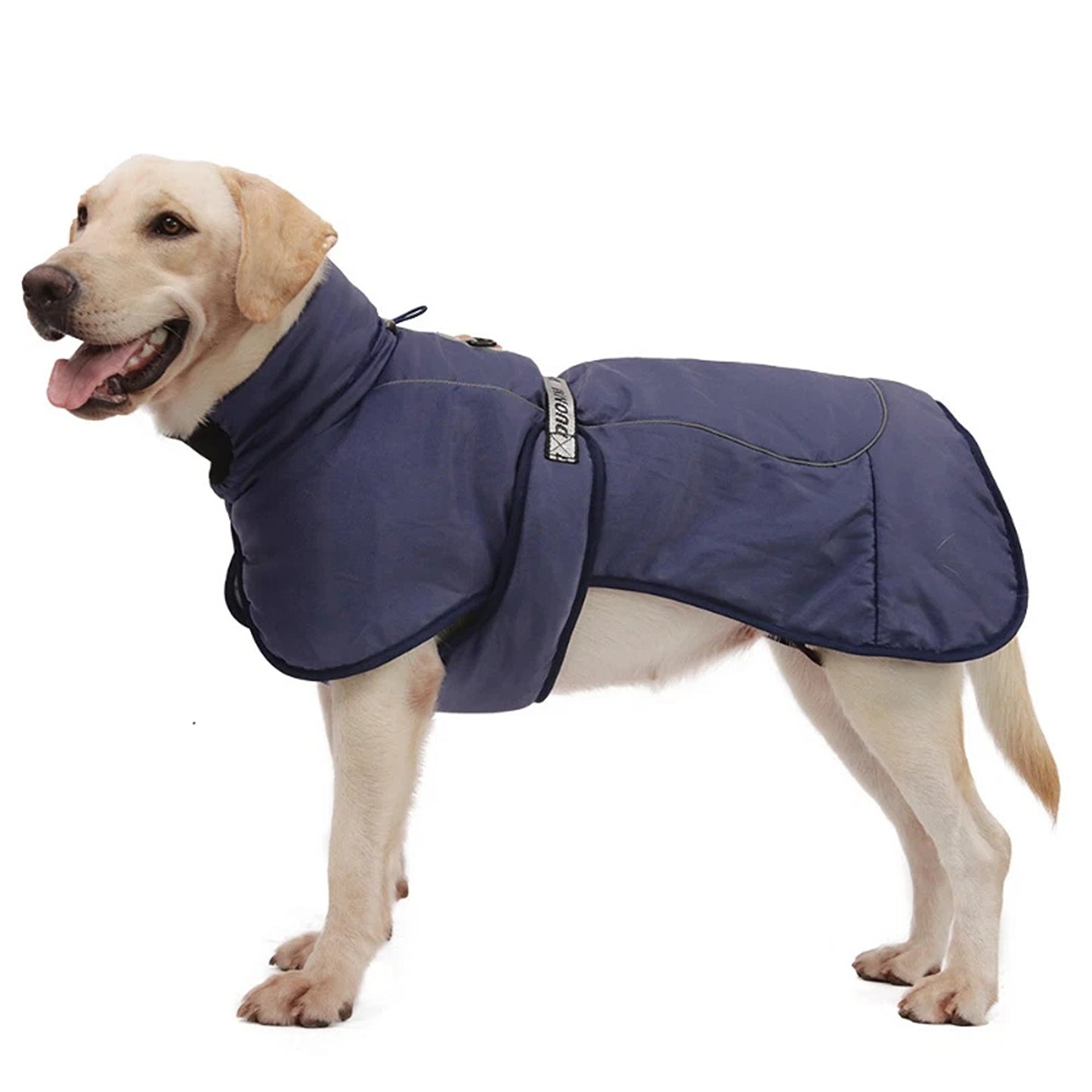 Waterproof Winter Warm Dog Jacket Thick Windproof Coat - Navy Blue