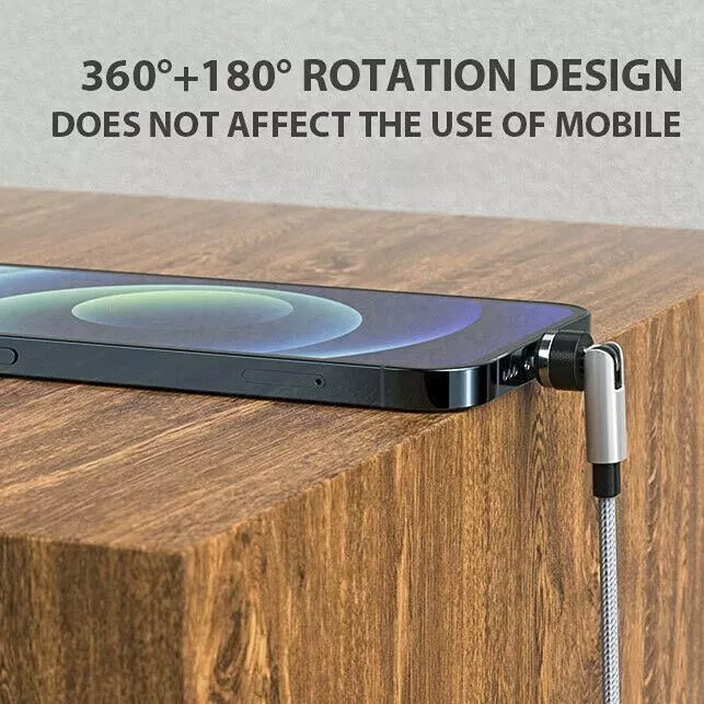 3 in 1 Magnetic Fast Charging Cable 540 Rotating USB Charger for Type-C Micro USB iPhone