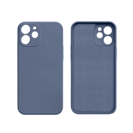 Grey Blue Silicone Shockproof Protective Case for iPhone 16 15 14 13 12 11 Pro