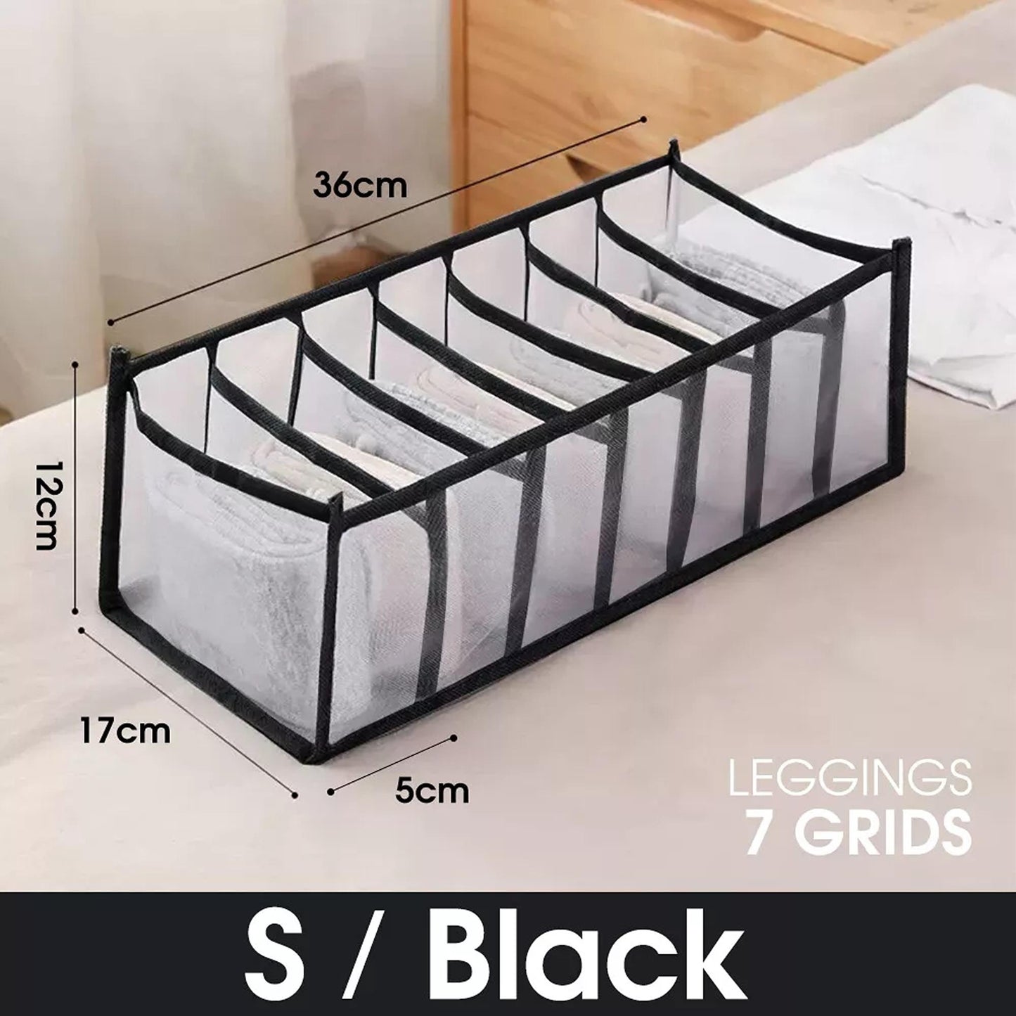 Clothes Organizer Wardrobe Storage Box Drawer Divider Mesh in Multiple Sizes