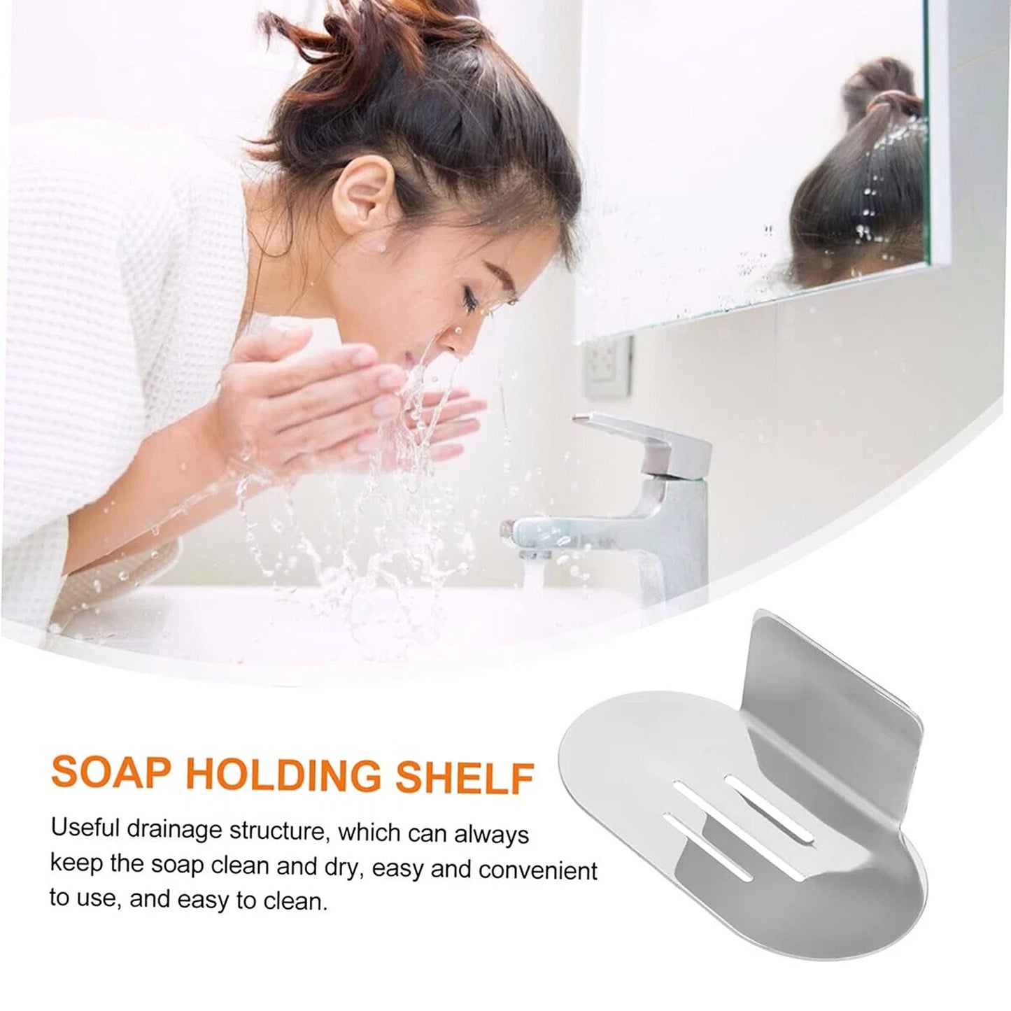 Stainless Steel Wall Mounted Soap Dish for Bathroom