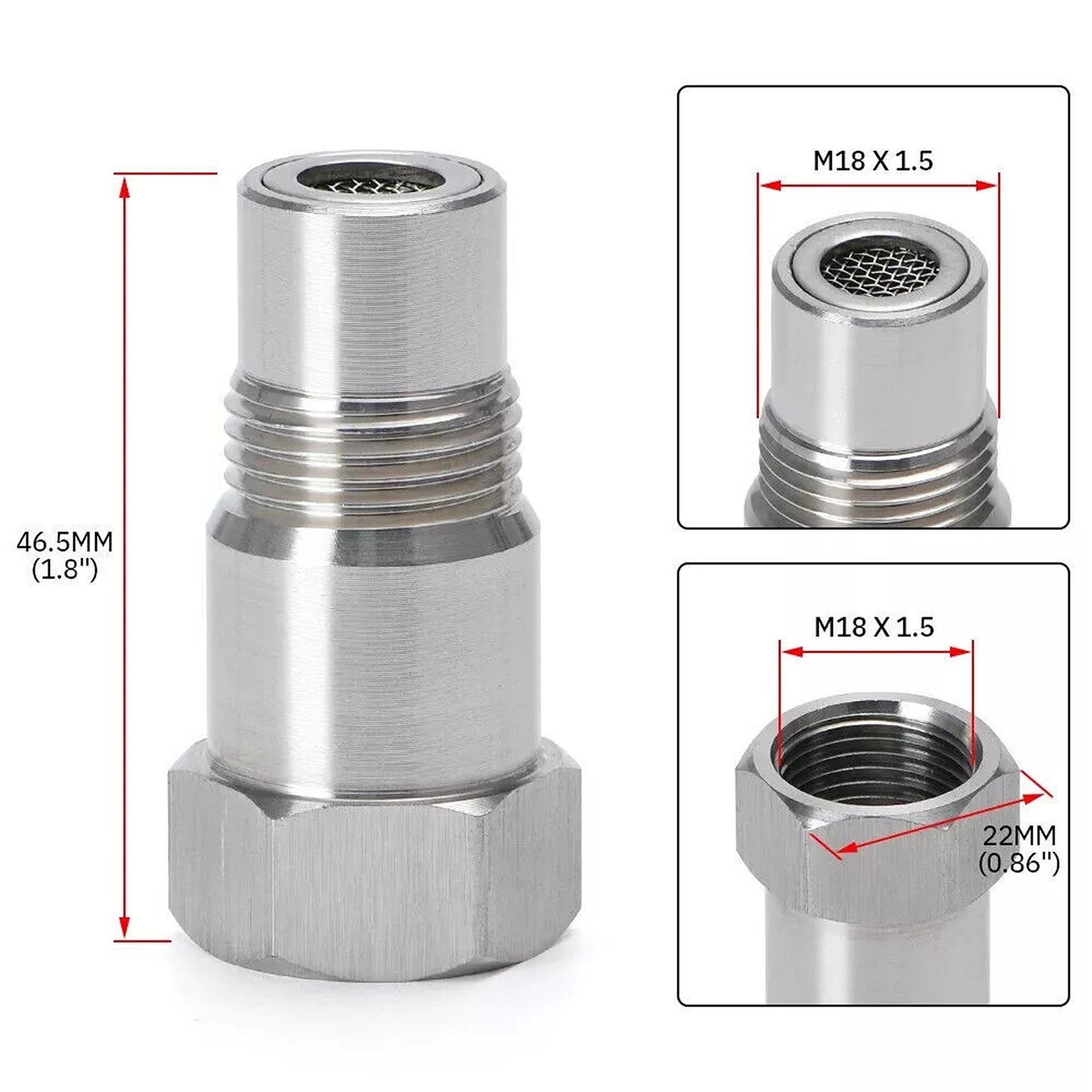 Catalytic Converter O2 Sensor Spacer Adapter Set of 2