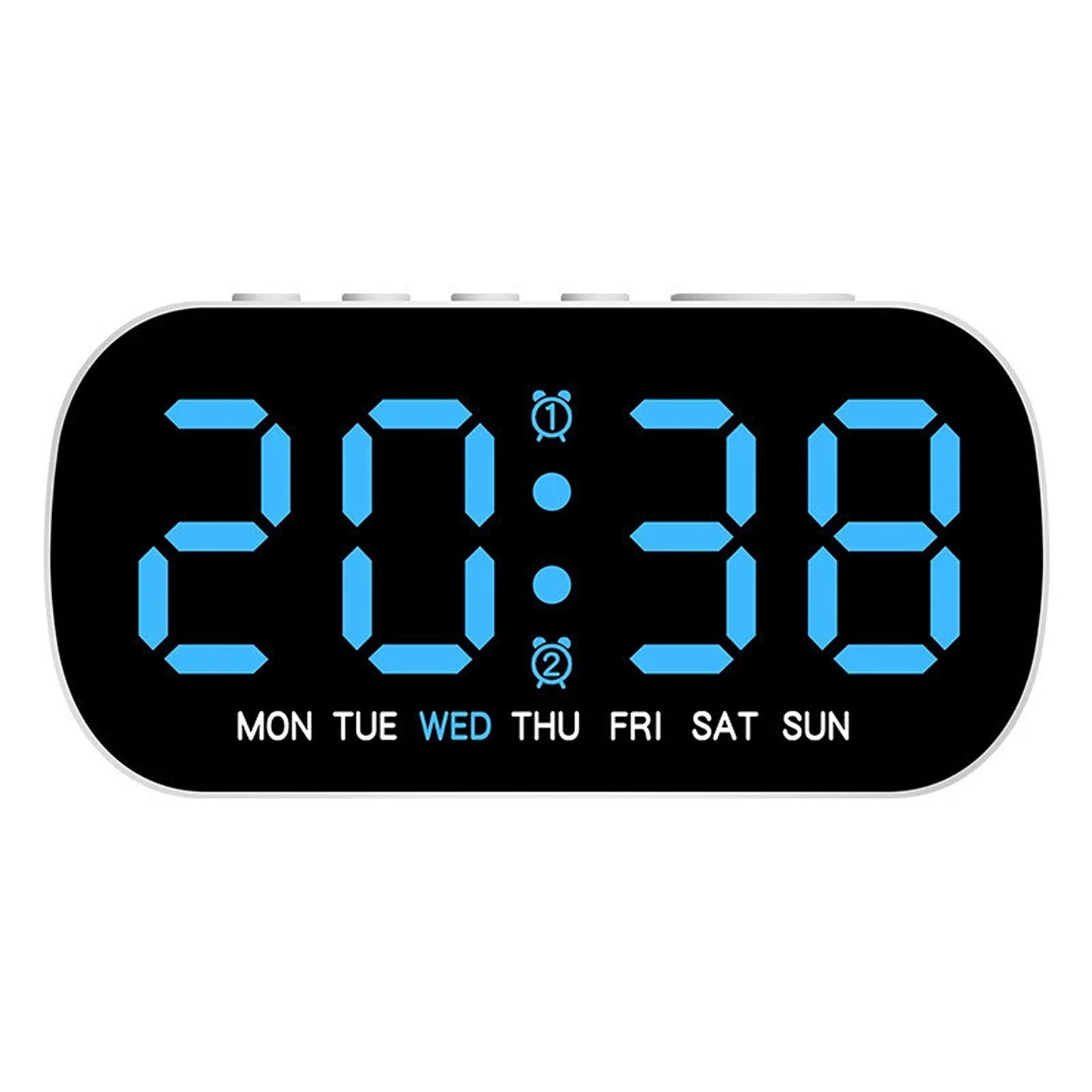 Digital LED Alarm Clock with Dual Alarm and Snooze Function