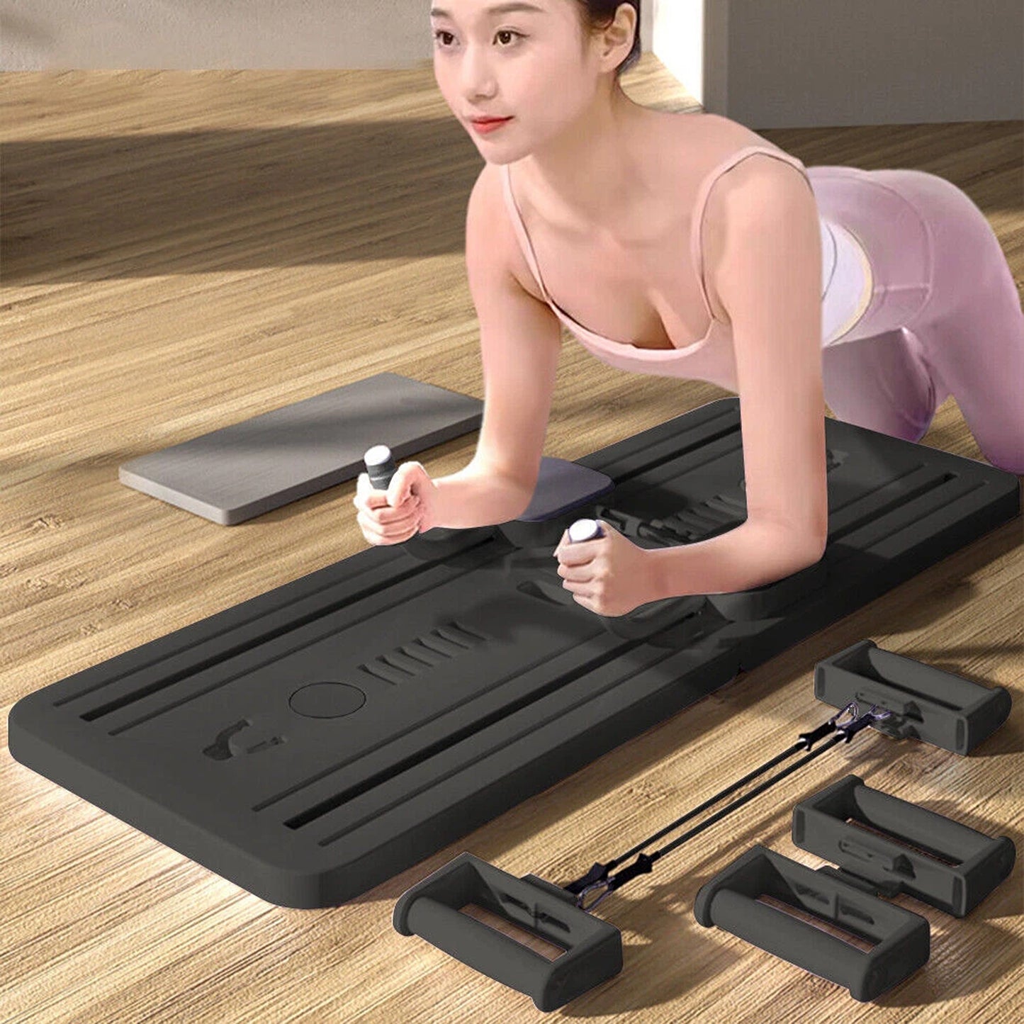 8-in-1 Multifunctional Abdominal Pilates Slide Board for Home Gym