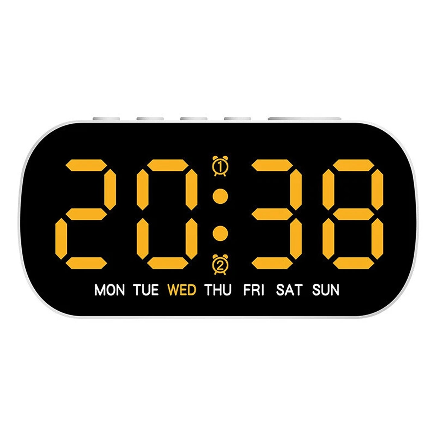 Digital LED Alarm Clock with Dual Alarm and Snooze Function