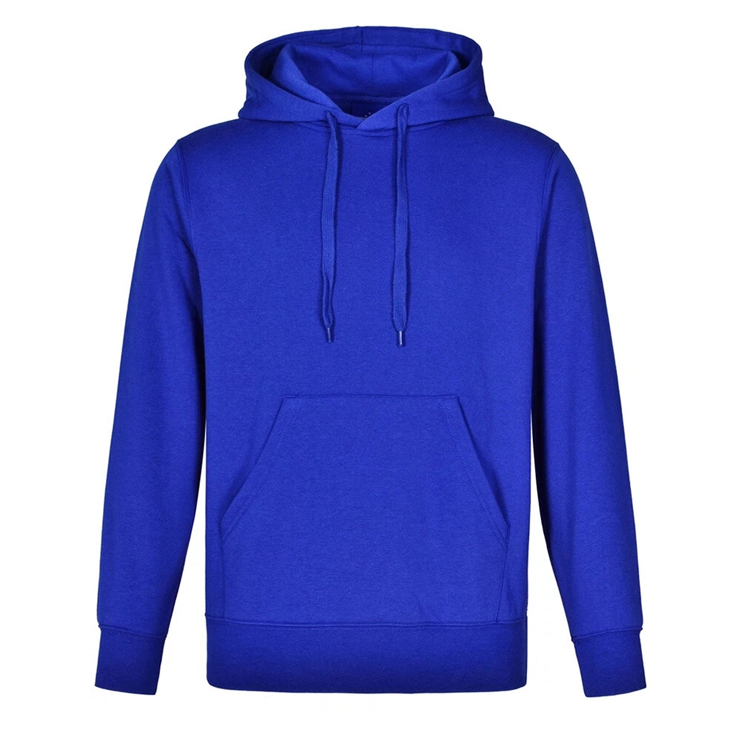 Adult Pullover Fleece Hoodie with Pocket and Contrast Hood - Royal