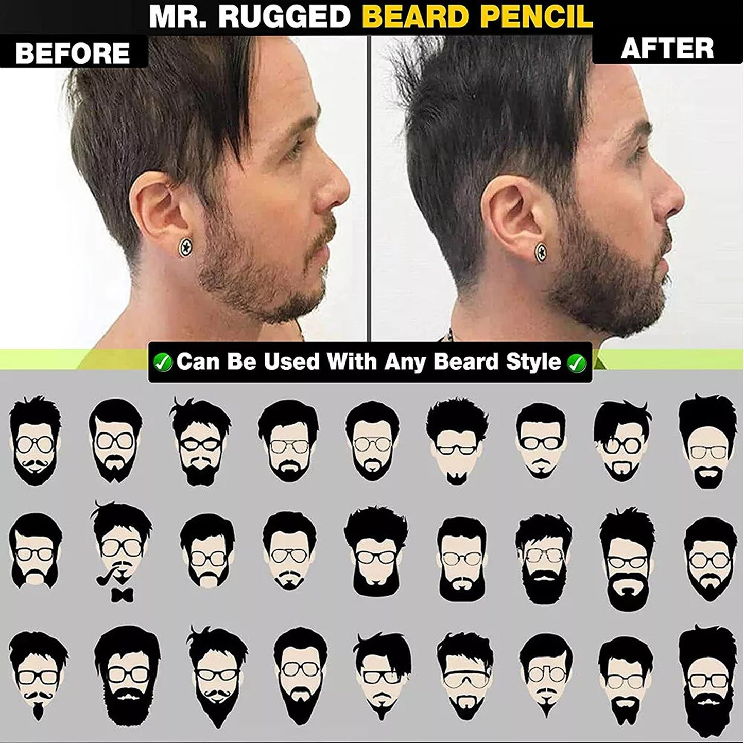 Beard and Hair Filler Pen for Thickening and Camouflage