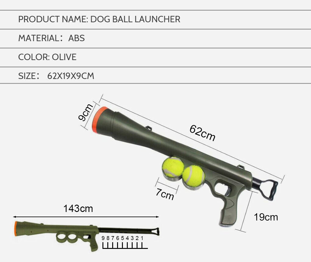 Pet Dogs Outdoor Playing Tennis Ball Launcher Toy