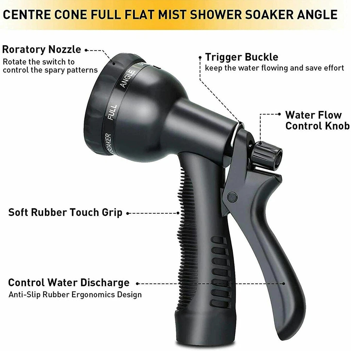 Flexible Garden Hose Pipe 100FT with Nozzle Spray Gun