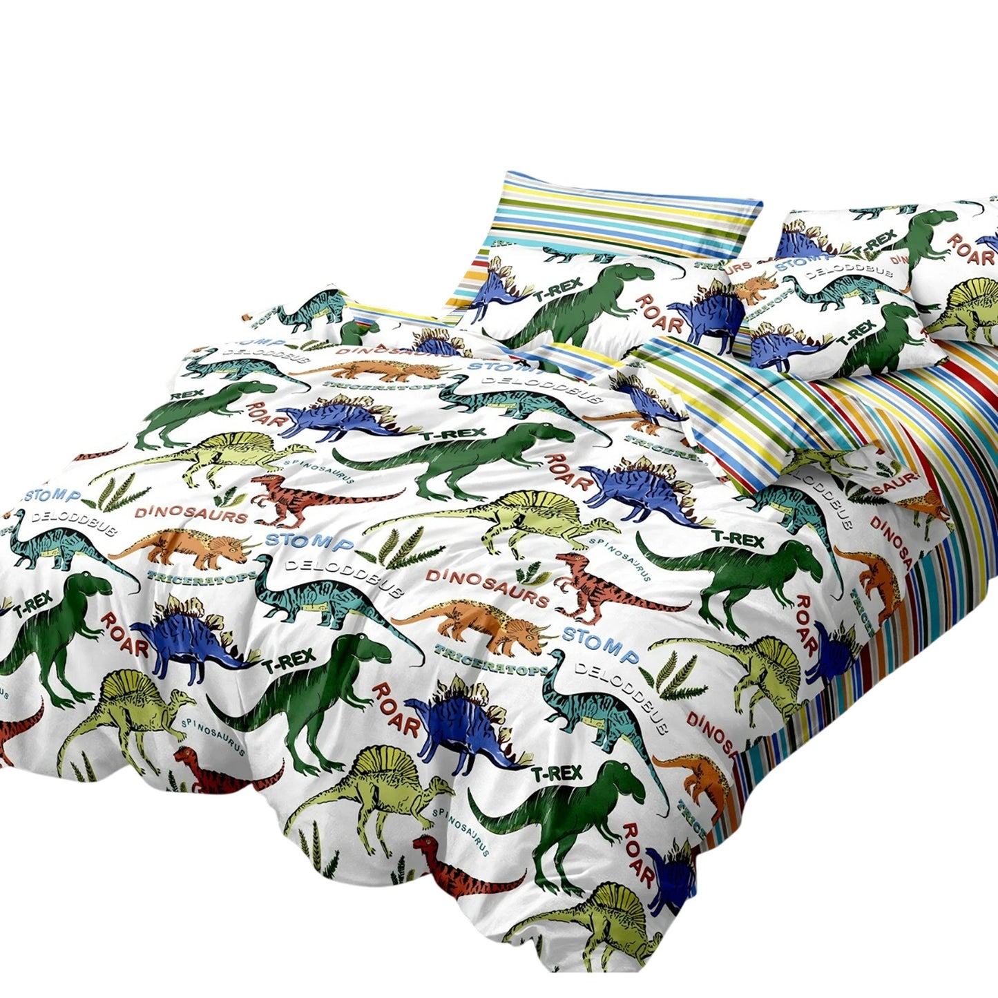 Dinosaur Ultra Soft Bedding Set Duvet Doona Cover with Pillowcases