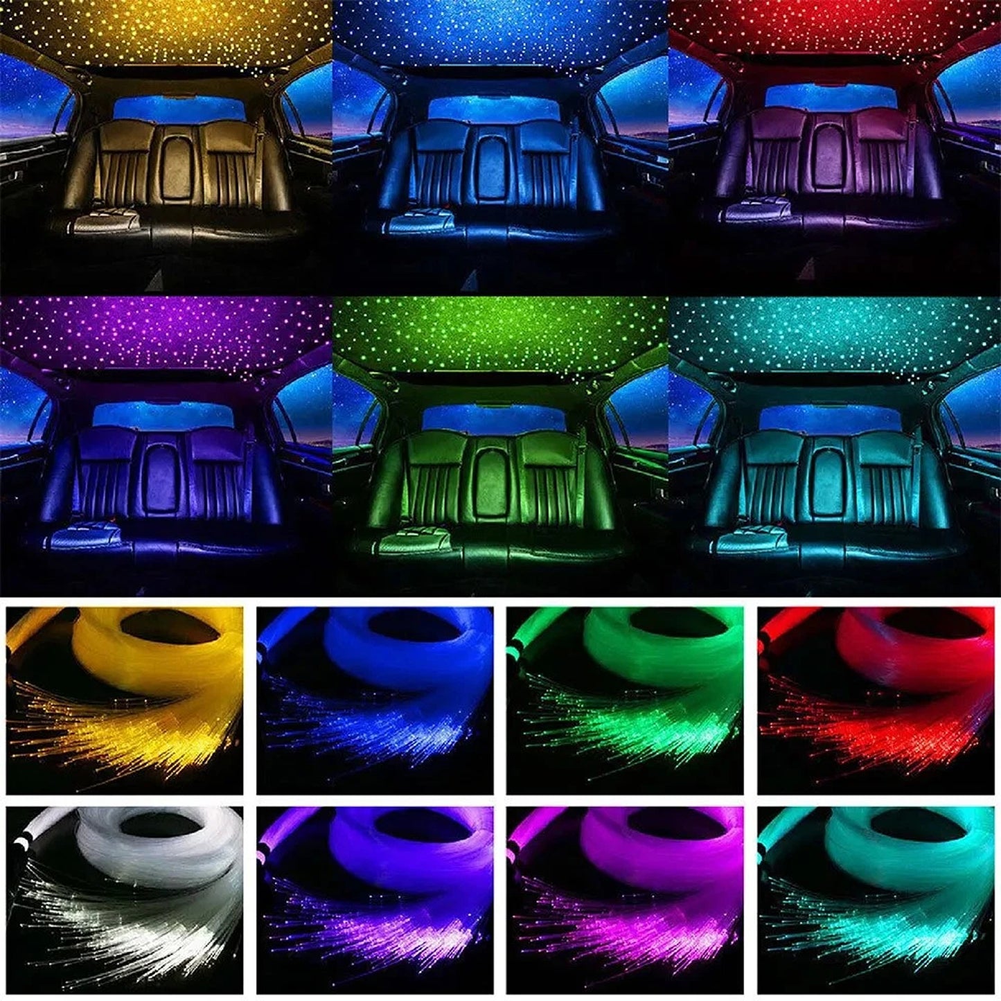 500 Piece LED Starlight Headliner Kit for Car and Home
