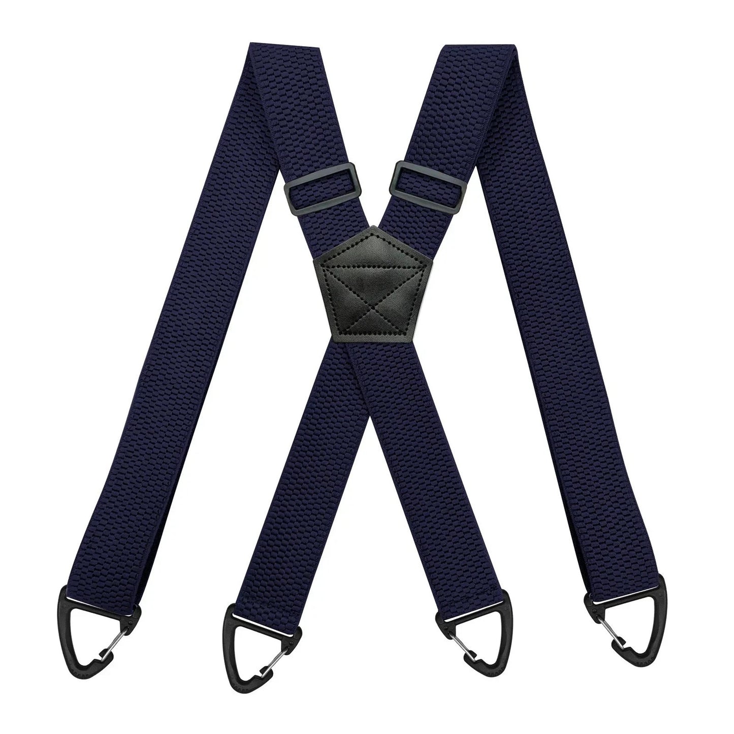 Navy Heavy Duty Elastic Suspenders for Men Trouser Pants Braces