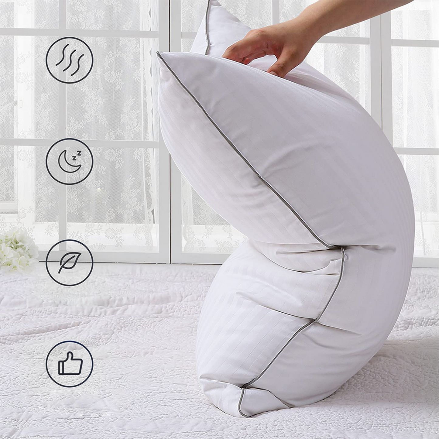 Hotel Queen King Cooling Pillows - Set of 2