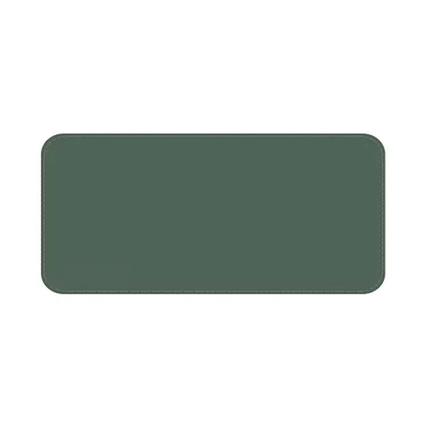 Dark Green PU Leather Extended Mouse Pad for Gaming and Office Use