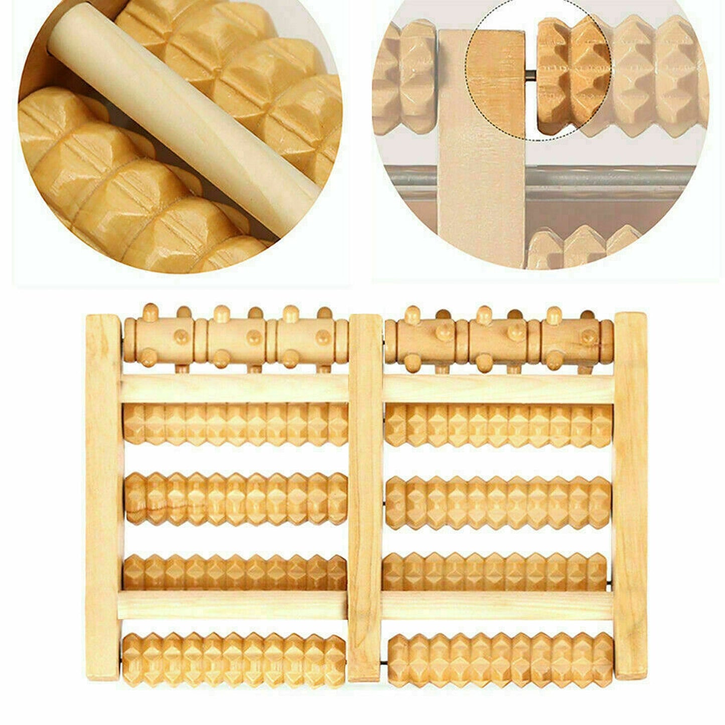 Acupressure Tool Wooden Foot Massage Roller