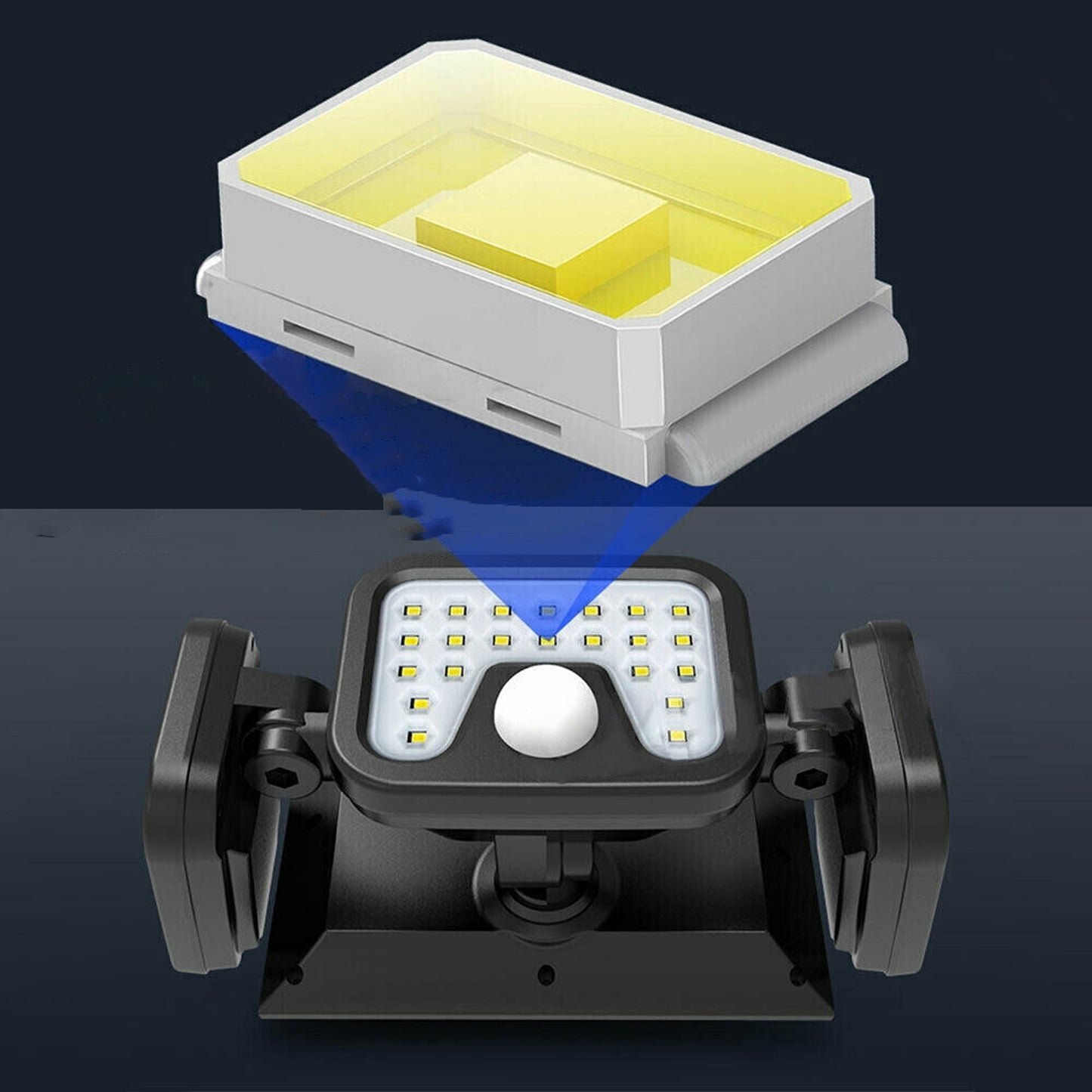 3 Head Solar Motion Sensor Light Outdoor