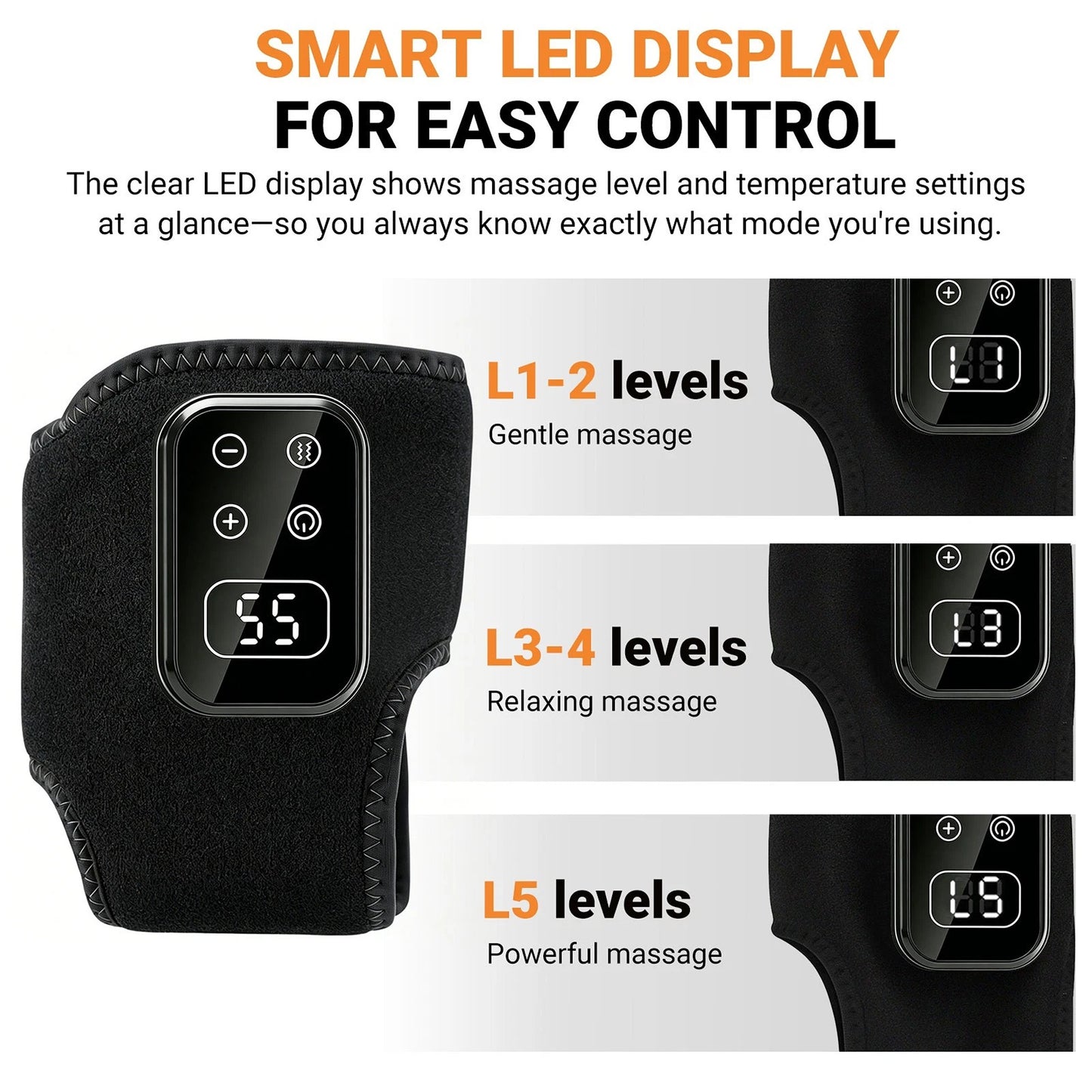 2 Piece Electric Foot Massager with Heat and Three Massage Modes