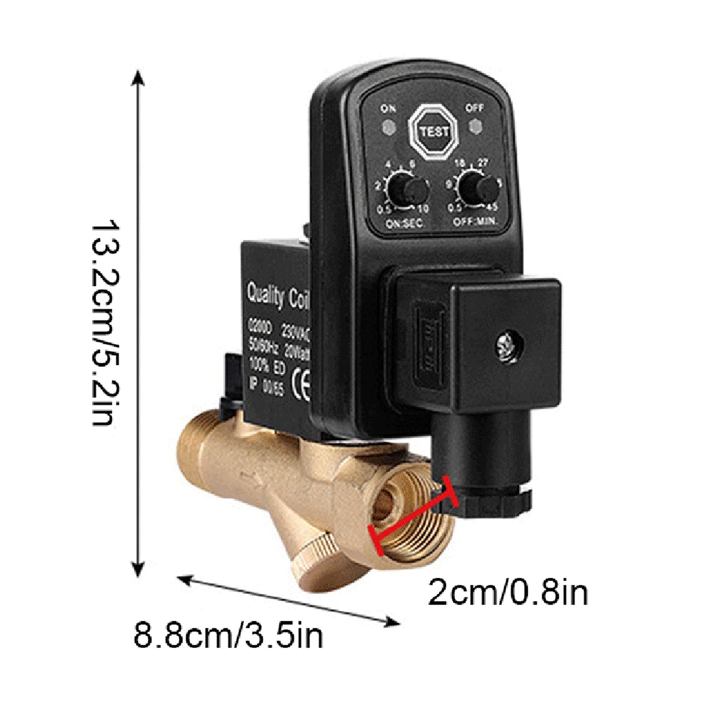 Automatic Timed Drain Valve For Air Compressor Gas Tank DN15