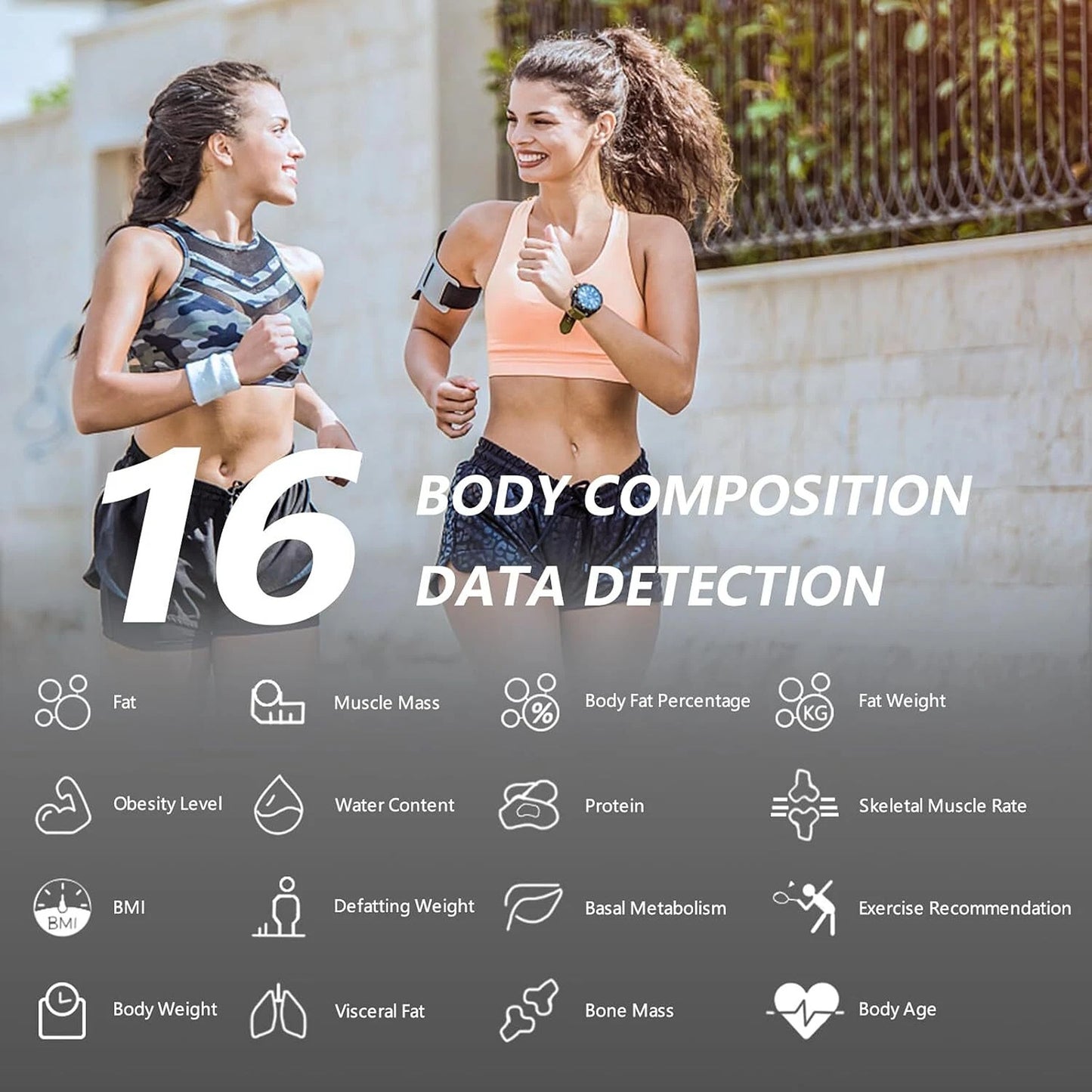 Bluetooth Smart Body Fat Scale with USB Charging and 180kg Capacity
