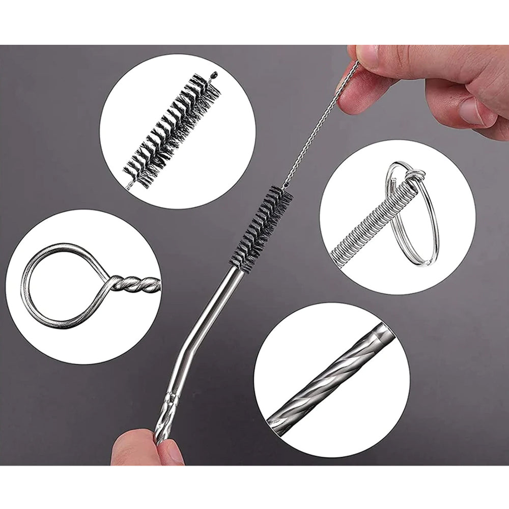 2 Set Nylon Straw Brush Cleaner