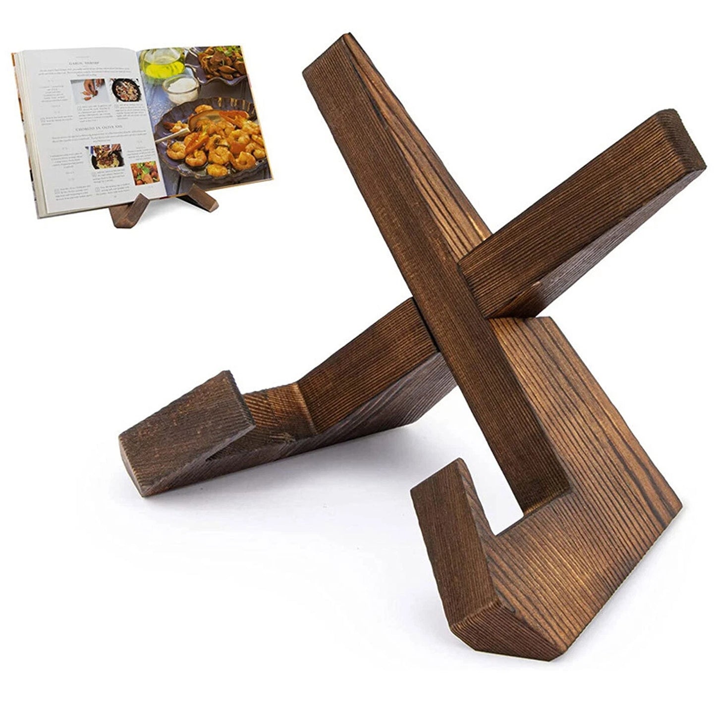 Solid Wood Reading Stand Home Decor Organizer