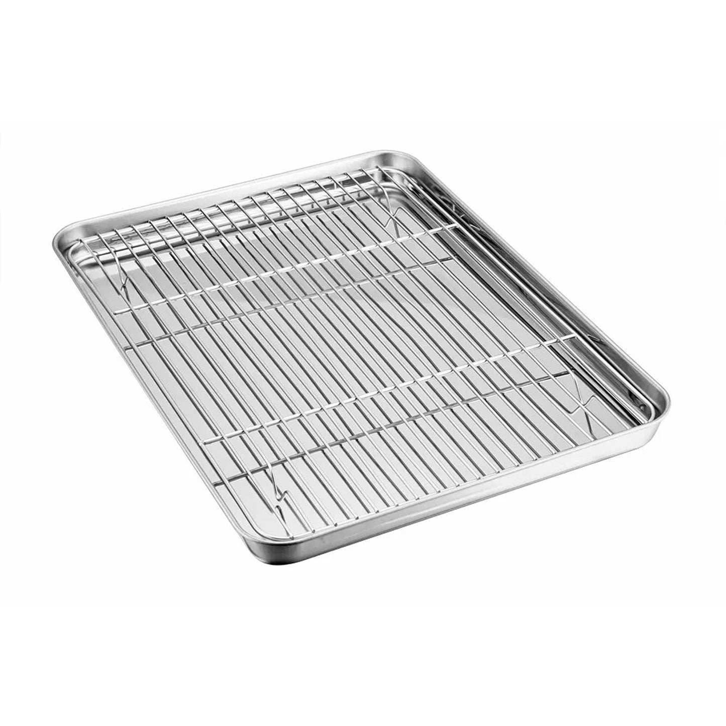 Stainless Steel Baking Tray with Cooling Rack Cookie Sheet Pan Set