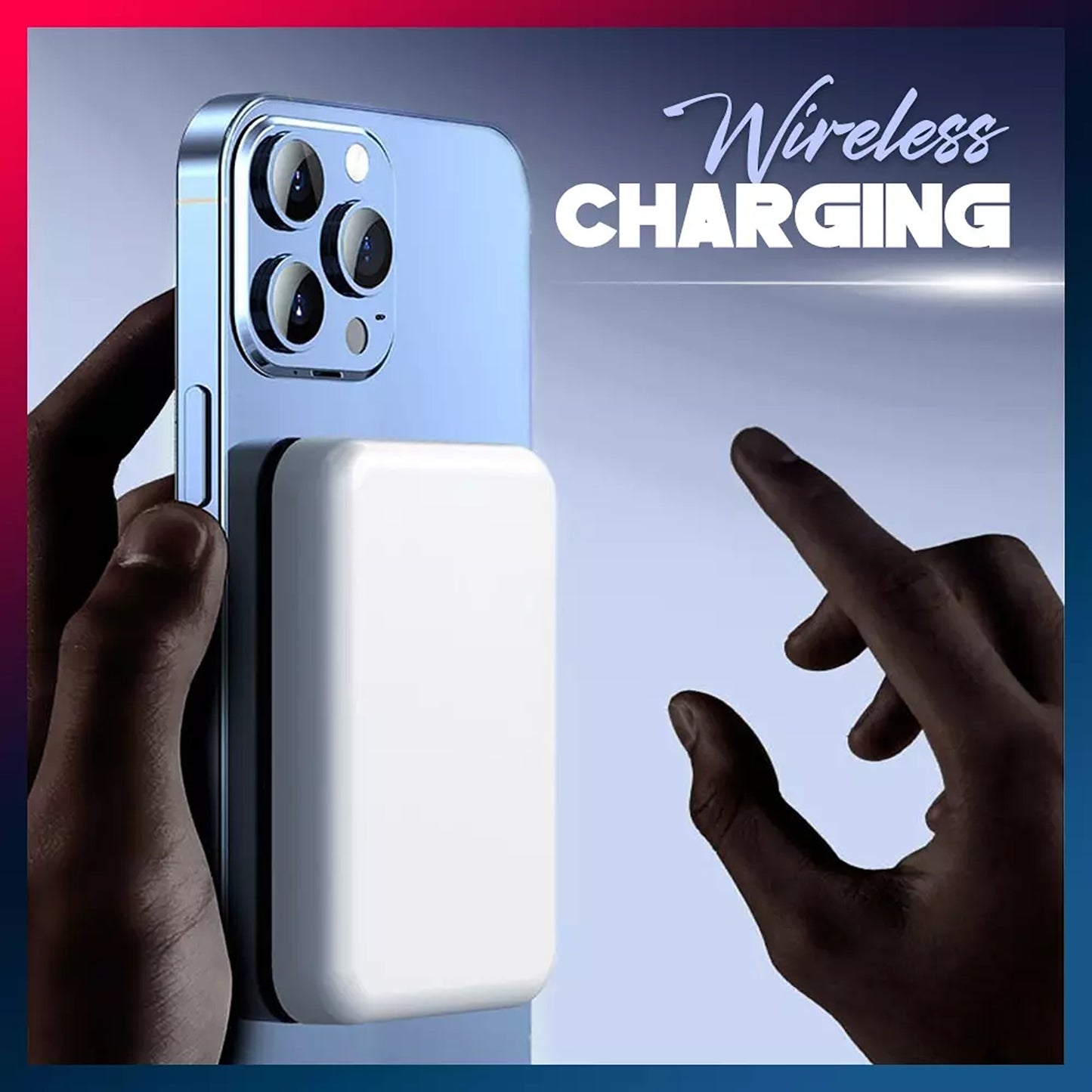 MagSafe Wireless Power Bank for iPhone 13 14 15 Portable Charger - White