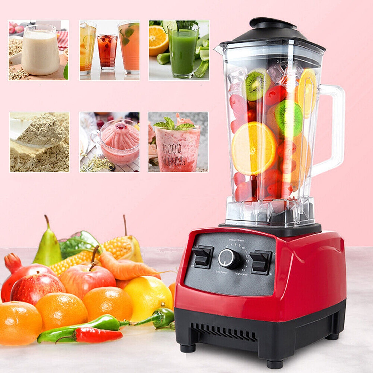 2L Commercial Smoothie Blender Mixer Juicer