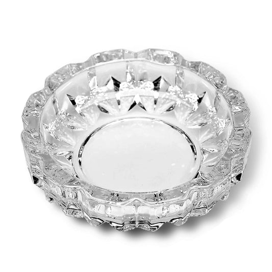 Crystal Clear Glass Ashtray Heavy Duty for Indoor and Outdoor Use