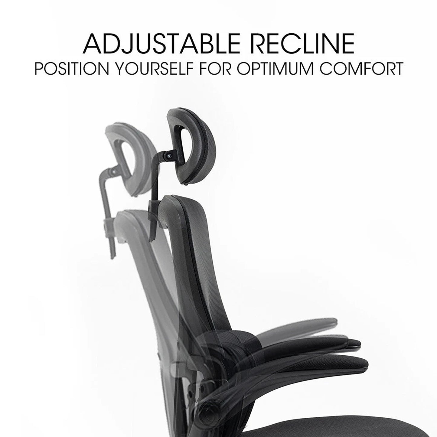 Ergonomic Office Computer Chair Mesh Executive Desk Chair with Headrest Black
