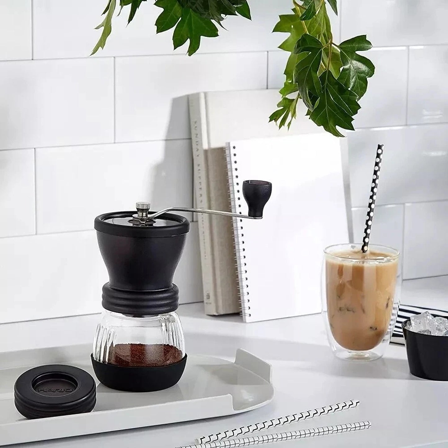 Manual Coffee Mill with Ceramic Burr for Beans and Spices