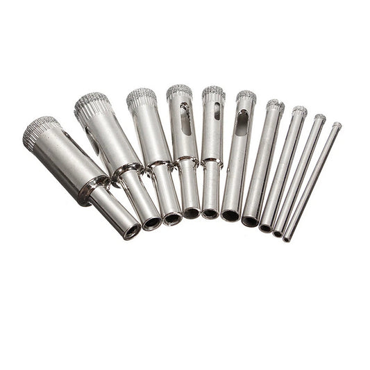 Diamond Hole Saw Drill Bit Set 3mm to 13mm 10 Pieces