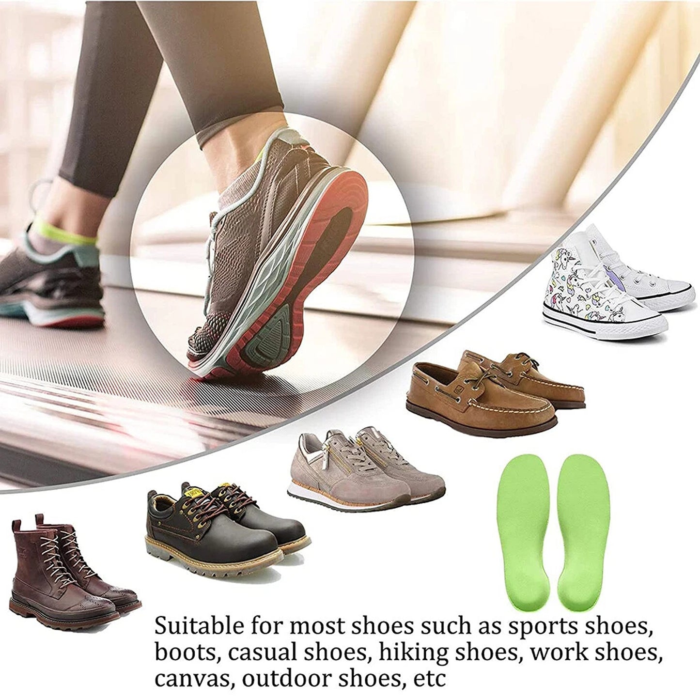 Plantar Fasciitis Insoles High Arch Support Foot Pads