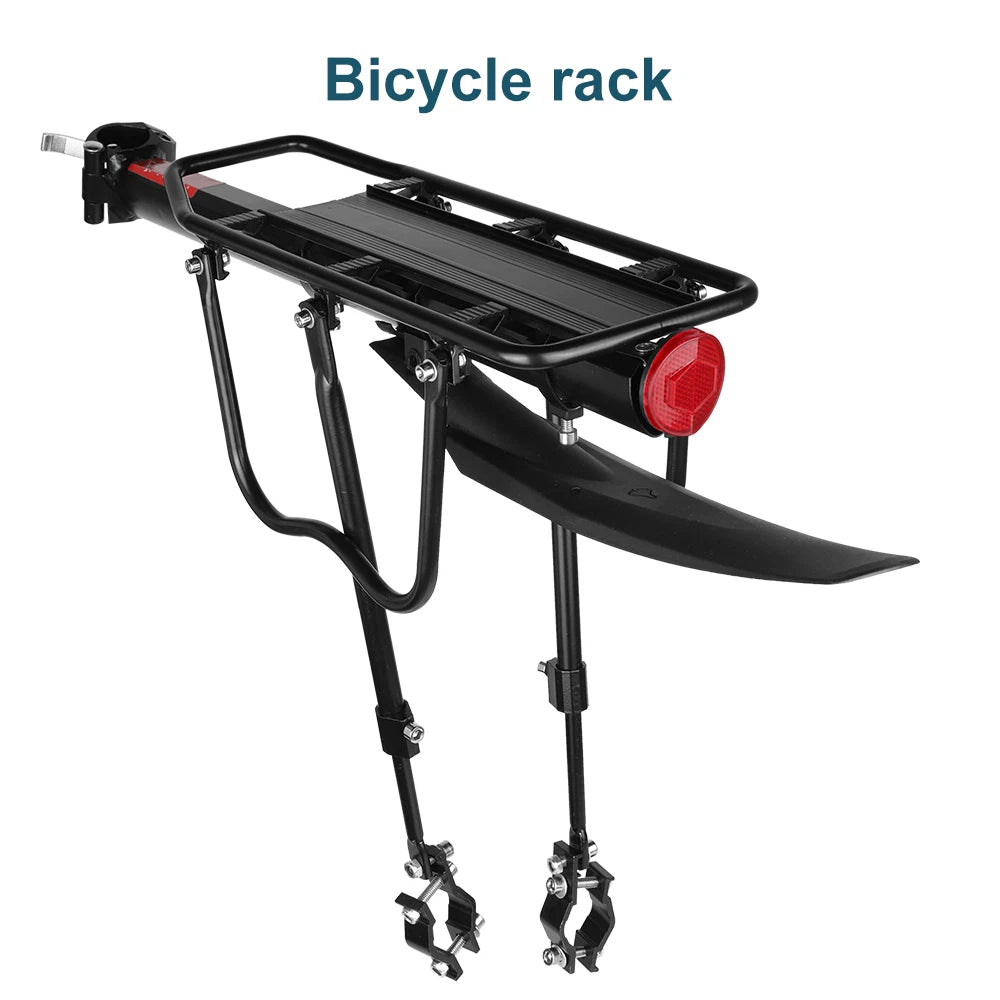 Adjustable Bike Cargo Rack with Fender and Pannier Support
