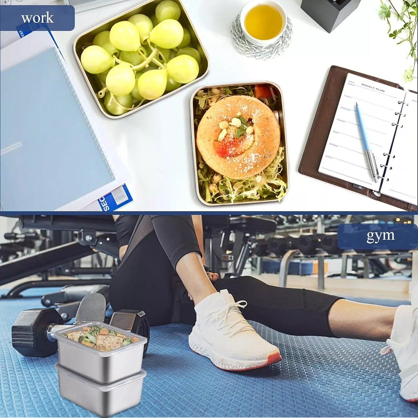Reusable Stainless Steel Food Storage Box Set 10pcs