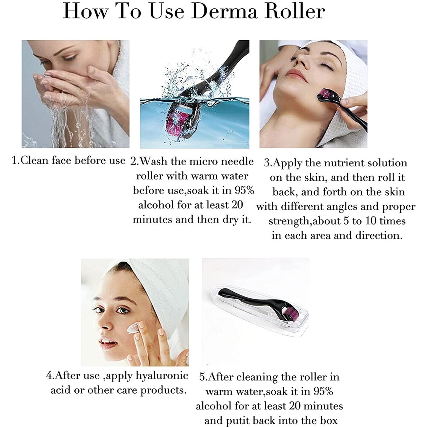 540 Titanium Derma Roller for Beard Hair and Skin Care