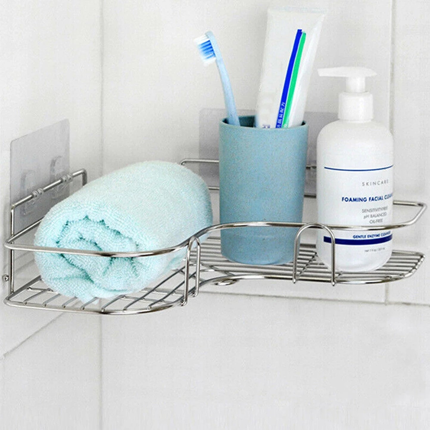 Stainless Steel Corner Shower Caddy Shelf Rack Organizer