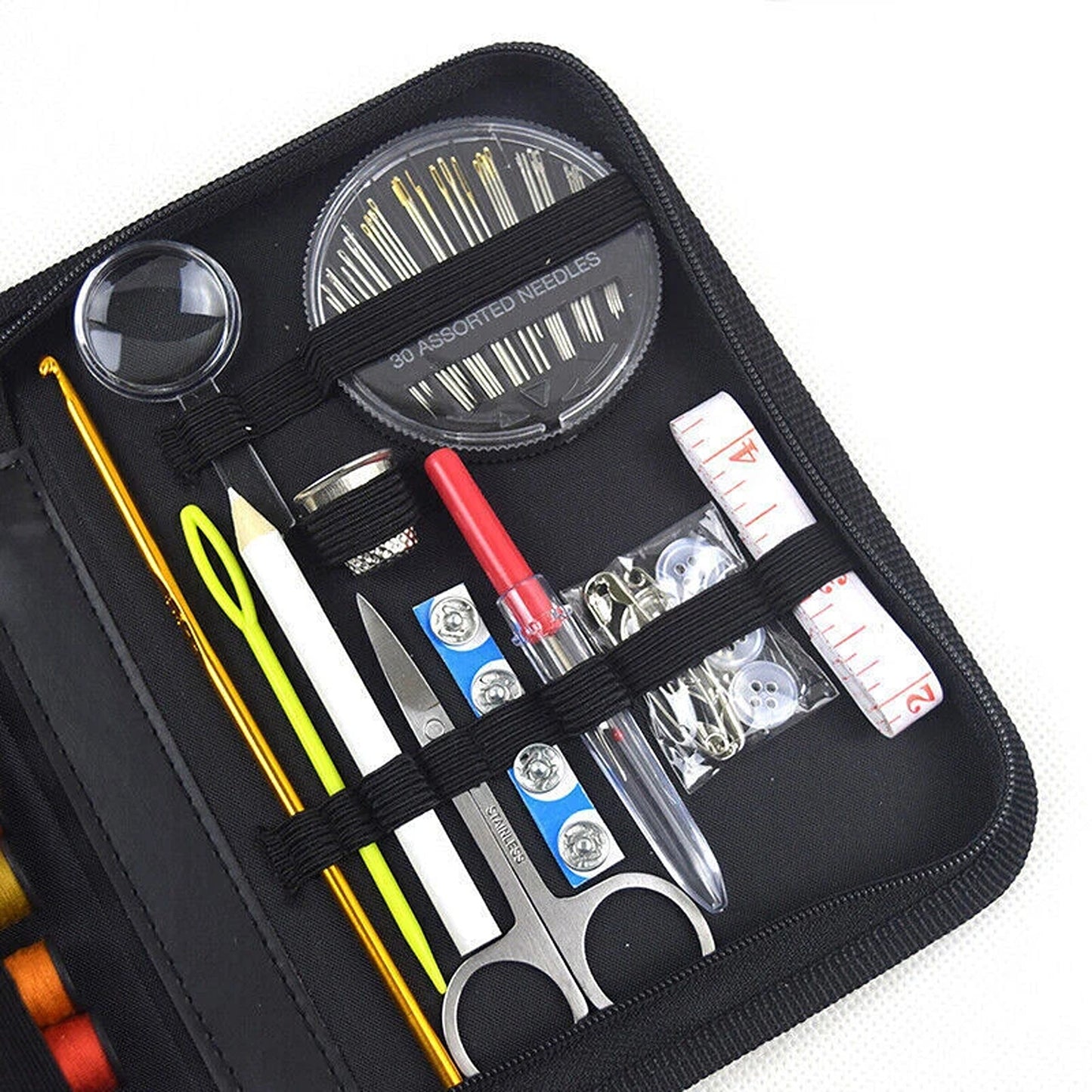 128 Piece Portable Sewing Kit for Home Travel and Emergency Use