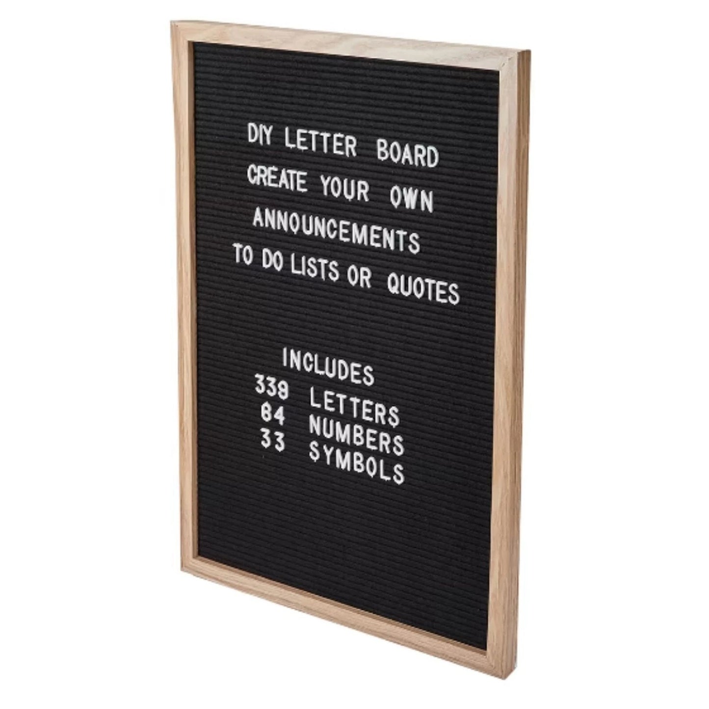 A3 Wooden Frame Felt Letter Board Message Board with Symbols and Numbers