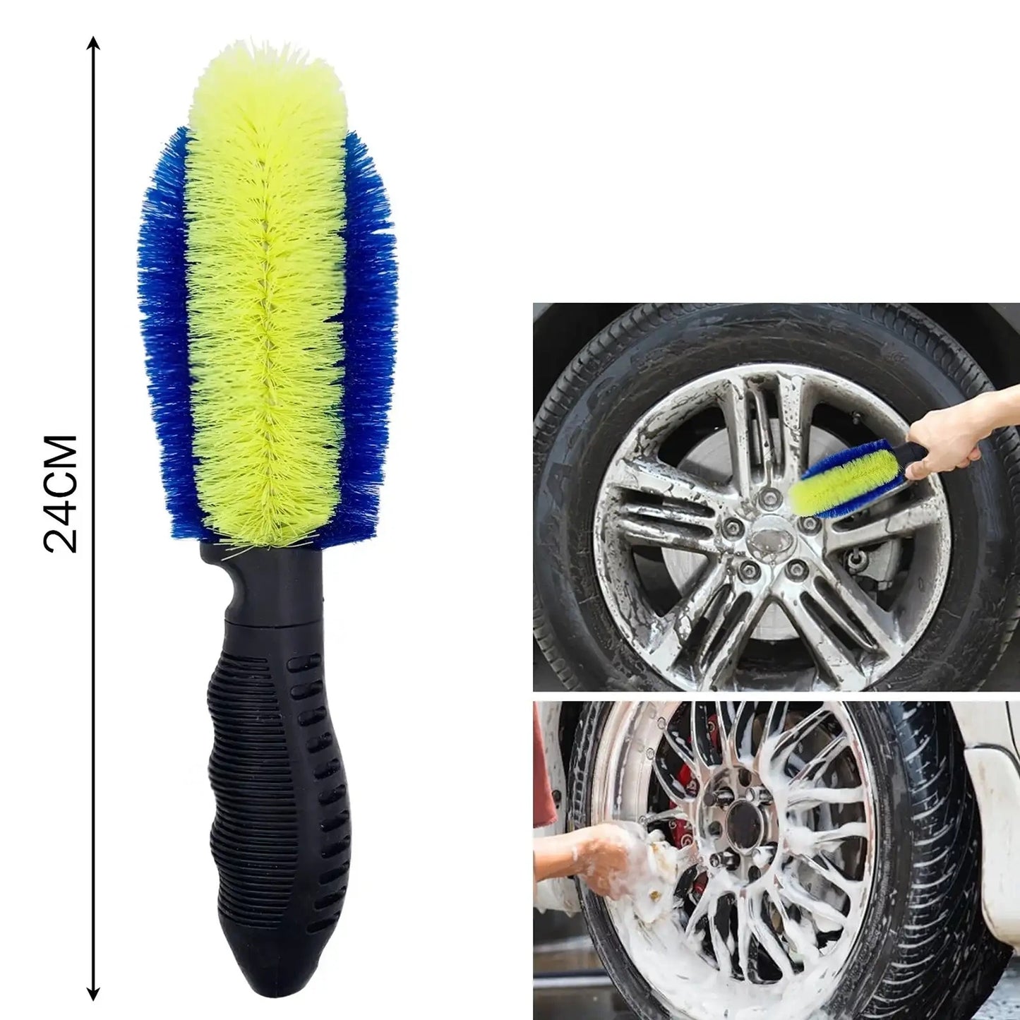 Cleaning Tool Wash Cleaner Tire Rim Scrub Brush Car Vehicle Wheel Hub