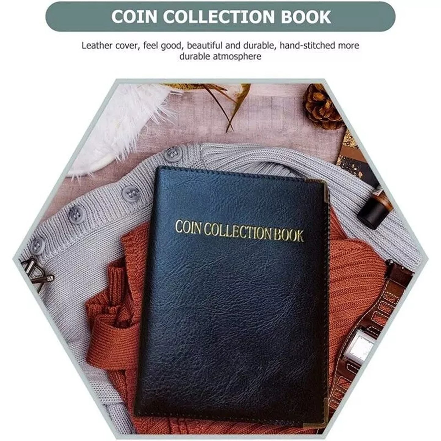 Coin Holder Album with 480 Pockets for Penny Collection