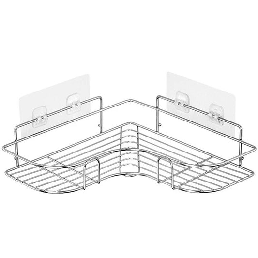Stainless Steel Triangular Shower Caddy Shelf Bathroom Corner Storage Rack