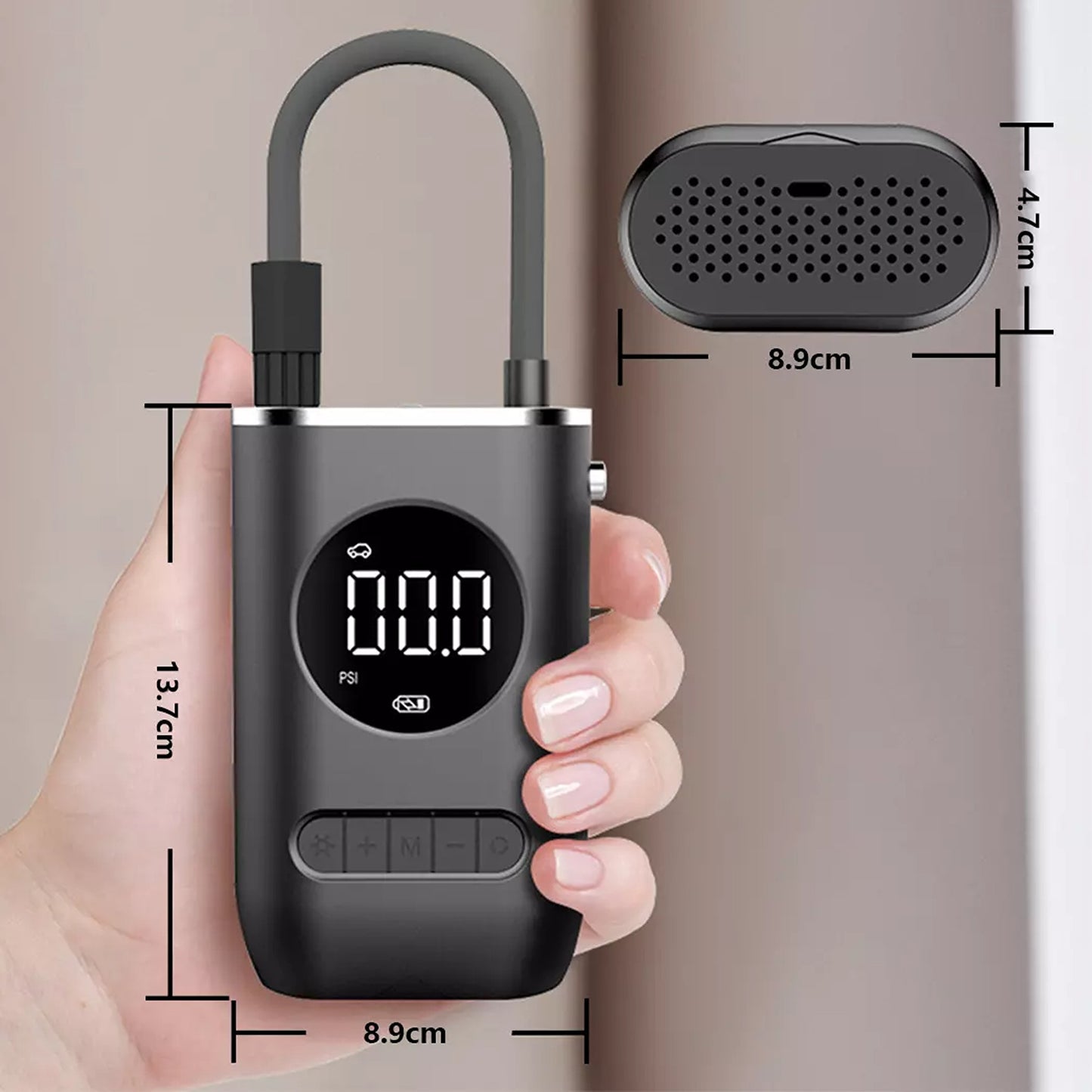 Rechargeable Car Tire Air Inflator Electric Pump Cordless