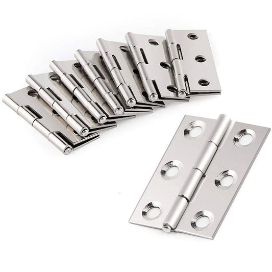 Stainless Steel Ball Bearing Door Butt Hinges Polished Finish 10 Pack