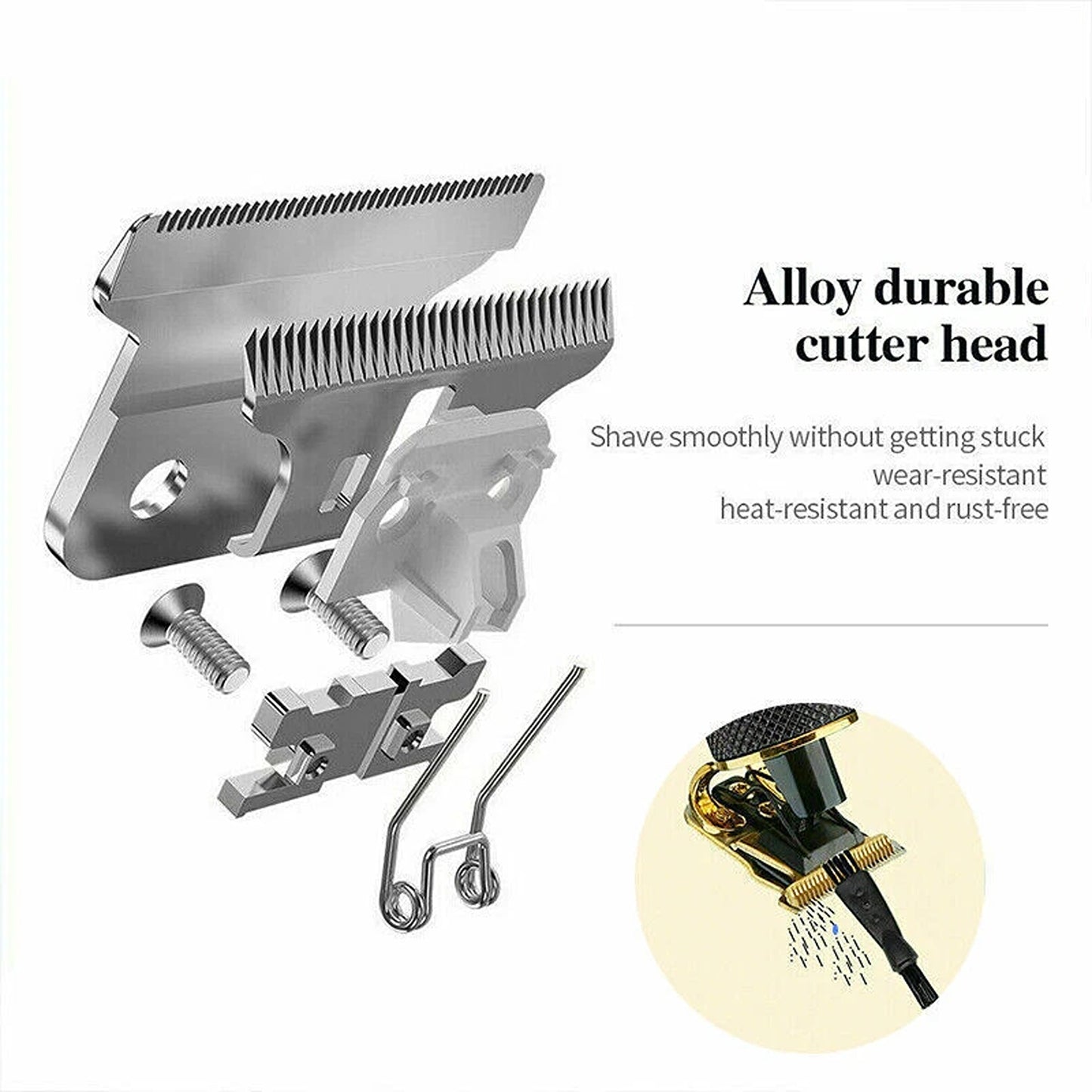 Black Cordless Hair Trimmer with Precision Blades