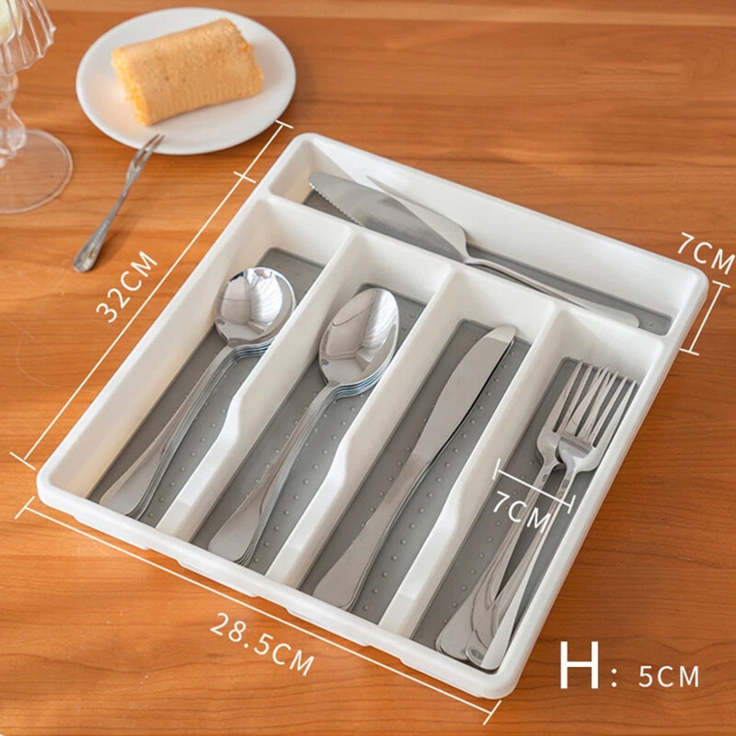 Utensil Organizer Large Kitchen Cutlery Tray Multi Purpose Drawer Insert