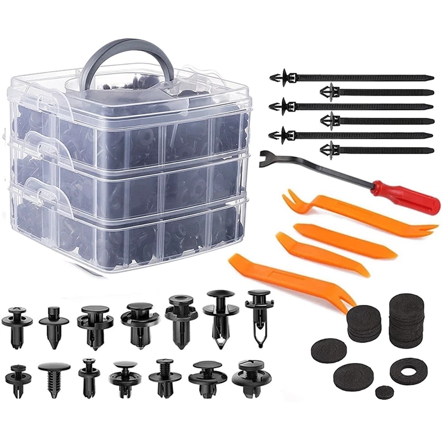 731 Piece Car Body Trim Clip Retainer Bumper Panel Fastener Kit